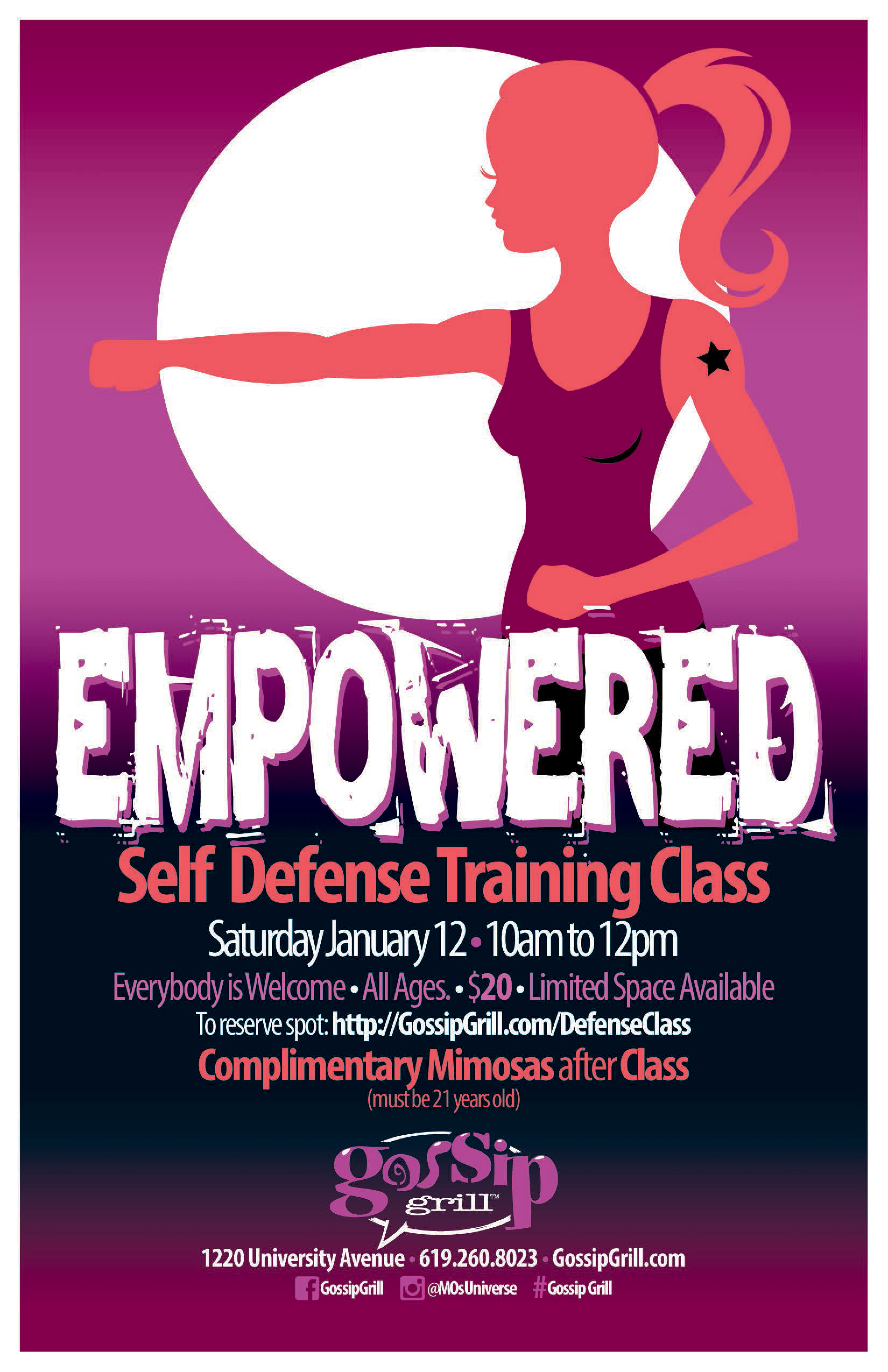 Self Defense, Women's Bar, Empowered,