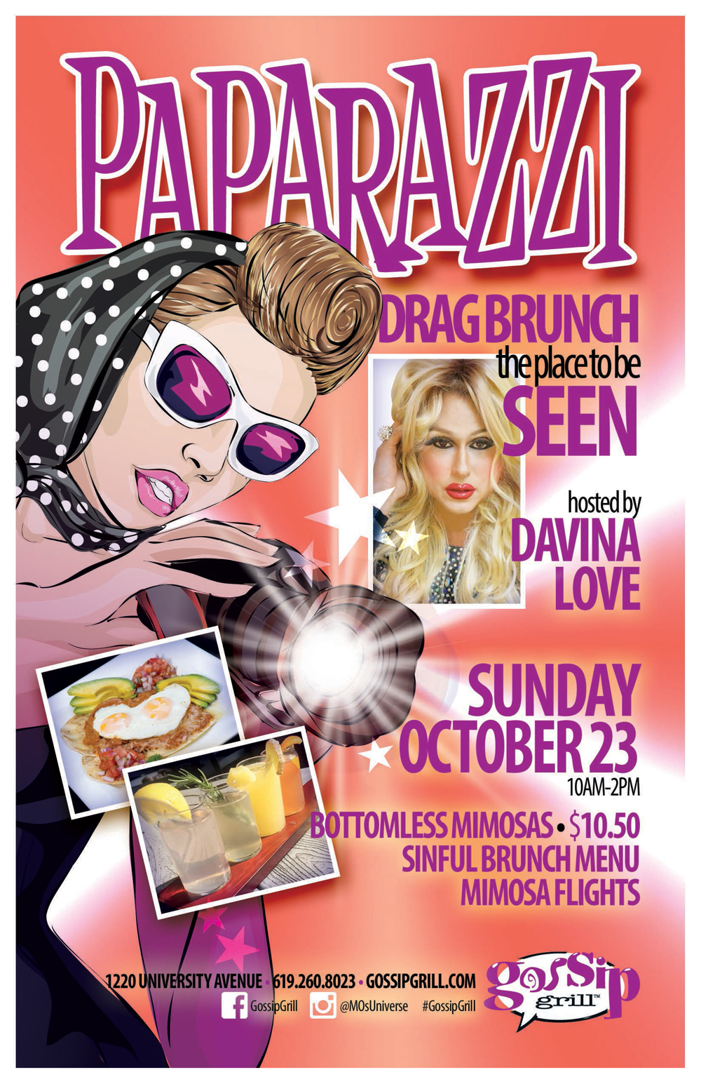 Paparazzi Drag Brunch at Gossip Grill