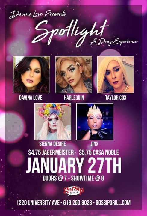 Spotlight-davina-gossip-grill-january-27-drag-experience