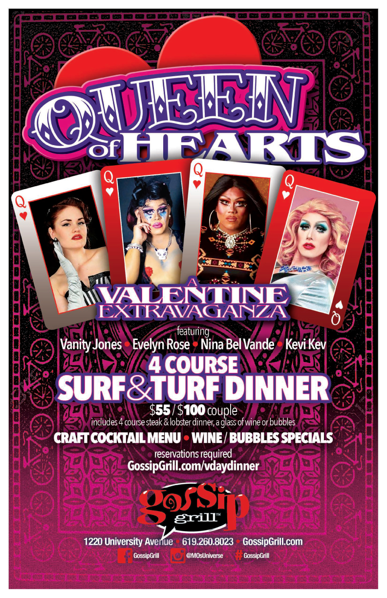 drag show, dinner, valentines day, lovers dinner, surf & turf
